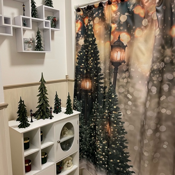 Beautiful Christmas Tree Shower Curtain - Picture 3 of 4